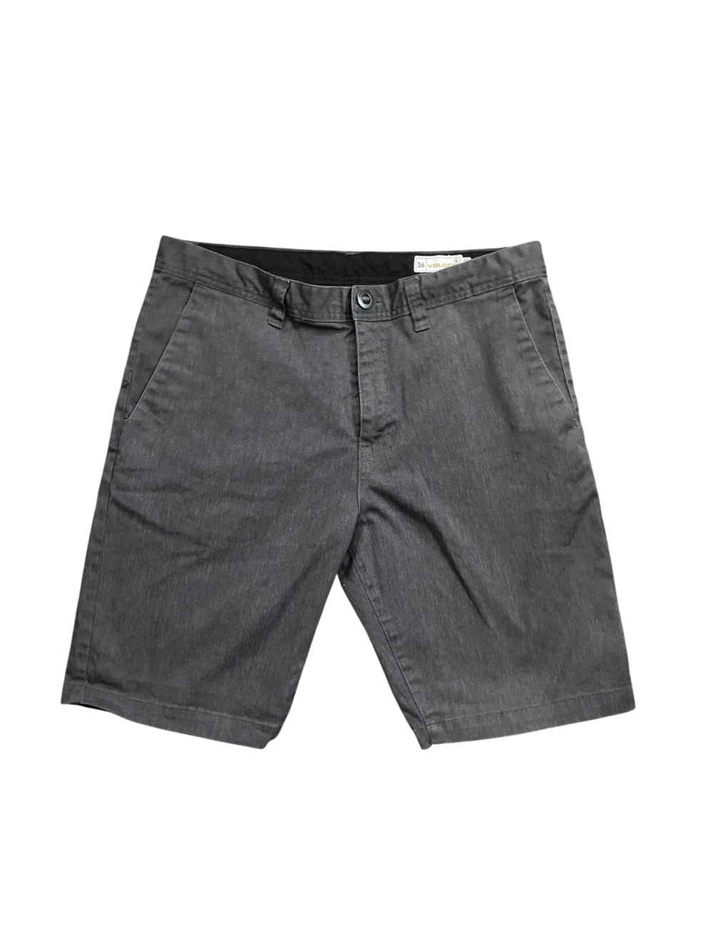 Volcom Men's Dark Gray Flat-Front Shorts